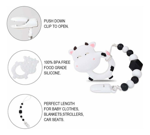 Baby Teething Toys,bpa Free Food Grade Silicone Teether With