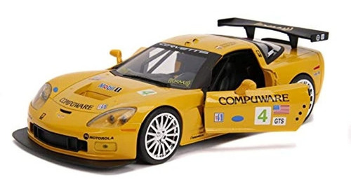 Carro De Juguete Escala 1:24 Corvette/amarillo, Marca Pyle