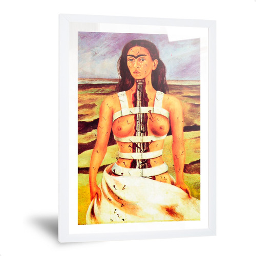 Cuadros Frida Kahlo Pintura La Columna Rota Enmarcado 35x50