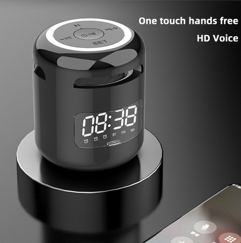 Reloj Despertador Con Bocina Subwoofer, Bluetooth, Fm, Tf