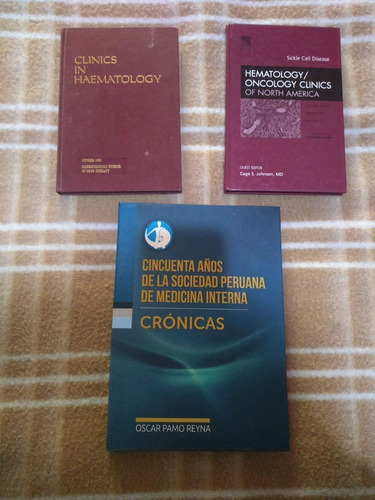 Lote 3 Libros Hematología Clínica Medicina Humana 