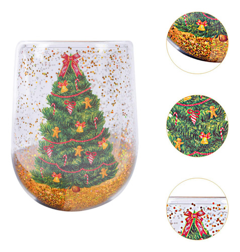 Taza De Cristal Con Forma De De Navidad, Taza De Té, Taza