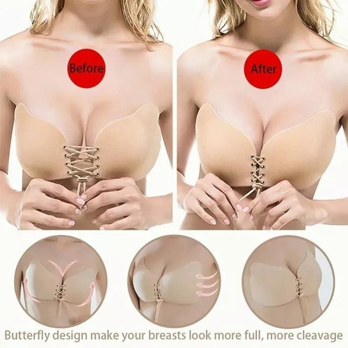 ` 3 Piezas Bra Strapless Push Ups Invisible Strapless Bra