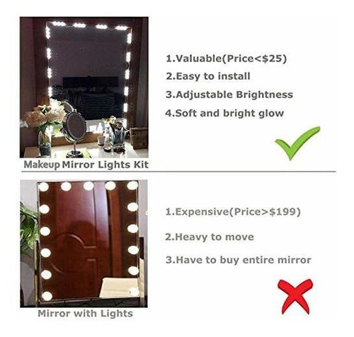 Makeup Mirror Lights Kit,hollywood Style Vanity Light,10ft