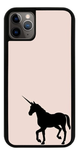 Funda Uso Rudo Tpu Para iPhone Unicornio Sombra Negro Esquin