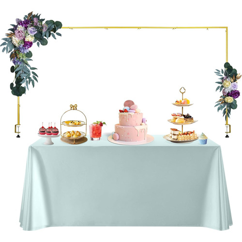 Soporte Metálico Para Barra De Mesa Con Abrazaderas