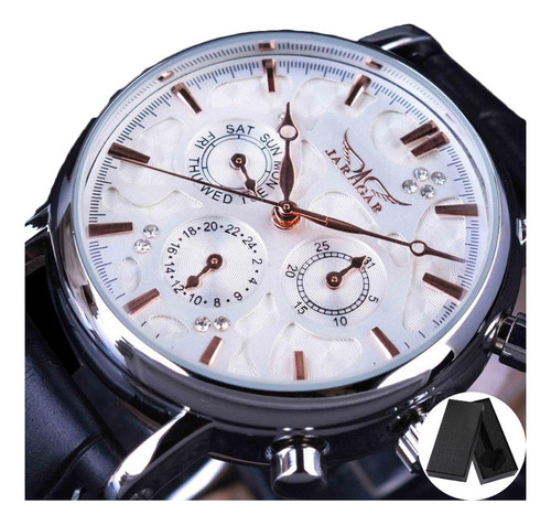 Relojes Jaragar Gmt939-1 Calendar De Cuero Para Hombre