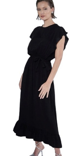 Vestido Negro Poplin Talle Único - 8251