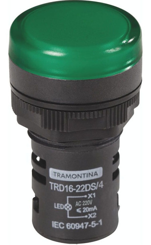 Sinalizador Tramontina Trd16-22ds/4 220 V Verde
