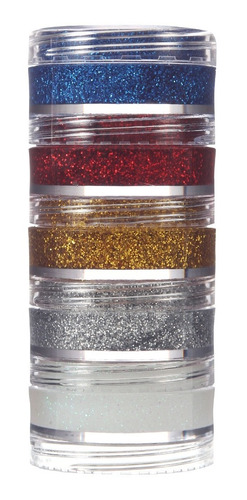 Imagem 1 de 2 de Glitter Cremoso Kit Com 5 Cores Em Pote 4 G Cada - Colormake