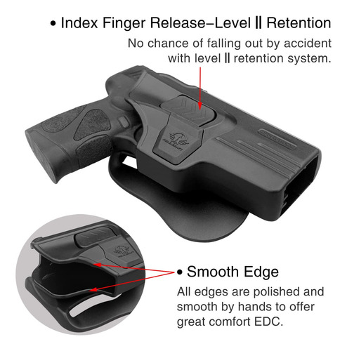 Polímero Funda Para Taurus G2c 9mm/pt111 G2/pt140 , Diestros