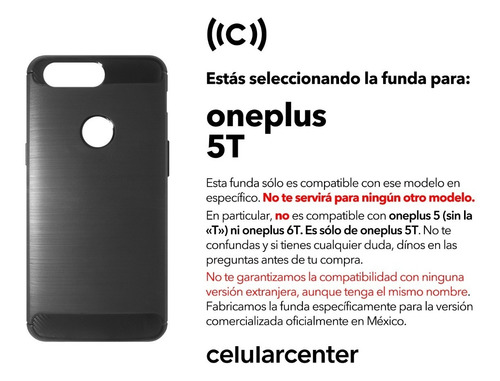 Funda Premium Oneplus 5t Case Protector Carbono One Plus 1+