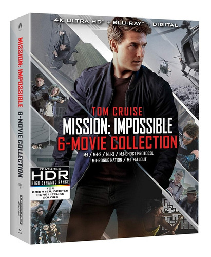 4k Ultra Hd + Blu-ray Mission Impossible Collection 6 Films