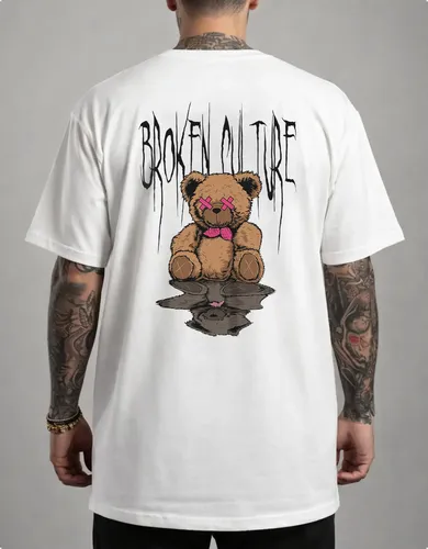 Camisa Oversized Masculina Camiseta Streetwear Longline Urso