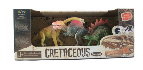 Dinosaurios Cretaceous T-rex 3 Figuras Playset 1 En Caja