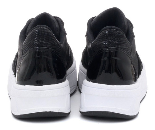 Imagen 4 de 6 de Zapatillas Cuero Combinada Urbanas Sneakers Plataforma Mujer