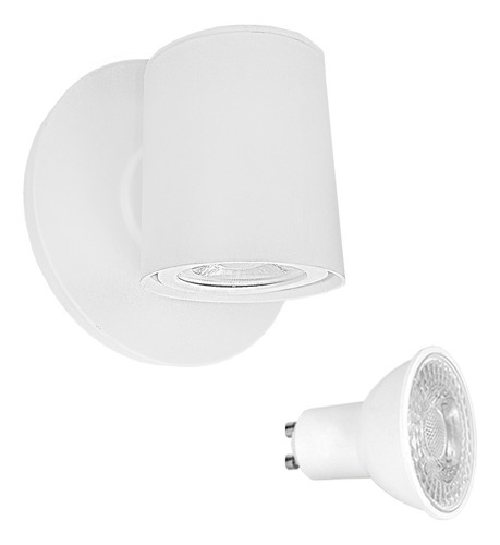 Arandela Externa Direcionável + Lâmpada Dicroica Led M4490lp Cor Branco