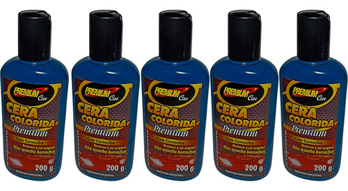 5 Ceras Automotiva Color Premium Carnaúba Lubsil Colorida