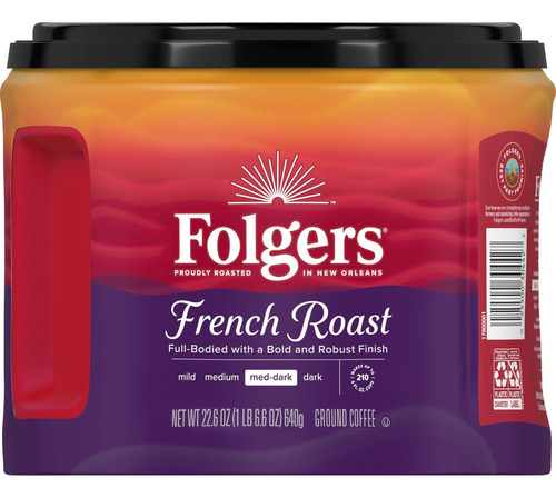 Folgers French Roast Café Molido Tostado M-d 640g Importado