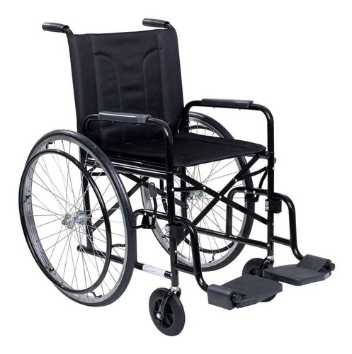 Cadeira De Rodas Cds M2000 Preta Com Pneus Maciços Antifuro Cor Preto