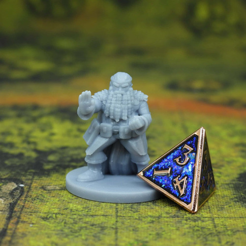 3d Printed Miniature Dwarf Male Wizard