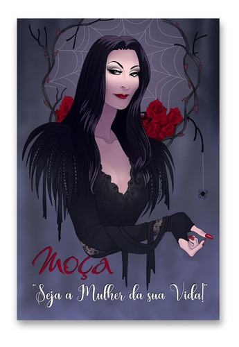 Placa Decorativa Morticia Seja A Mulher Da Sua Vida