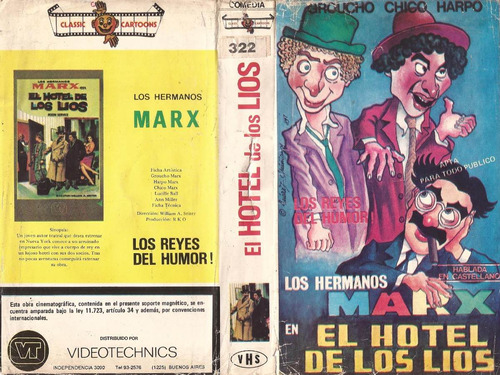 Los Hermanos Marx En El Hotel De Los Lios Vhs Original