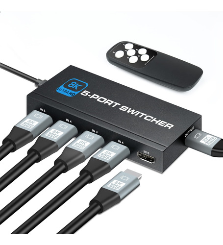 Newcare Interruptor Hdmi 2.1, Caja De Interruptor Hdmi Ultra