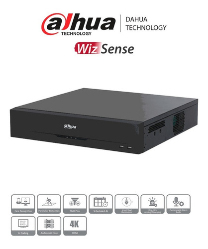 Dvr Dahua 32 Canales 5 Mp 1080p Wizsense Reconocimien Facial