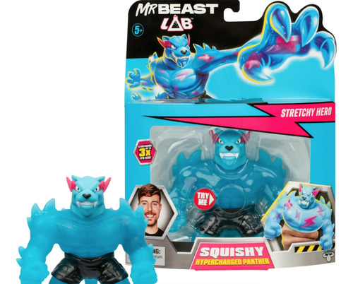 Figura Mr Beast Lab Hypercharged Panther Azul