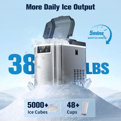 Nugget Ice Maker Eleisios Countertop 38 Kg/dia Com Limpeza A