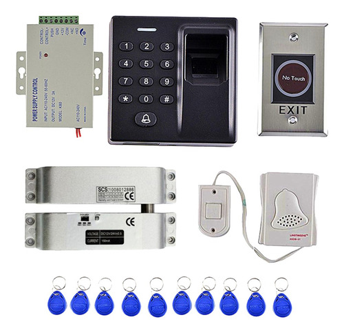Imagen 1 de 6 de 1 Pc De Timbre De Puerta 500 Usuarios Huella Digital 10