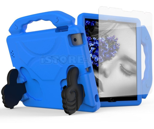 Mica + Funda Uso Rudo Goma Para iPad 5 5th 5ta A1823 A1822 