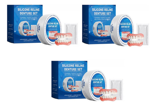 Juego De Prótesis Dentales De Silicona Suave Oralhoe X 3