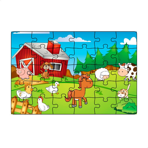 Puzzle Infantil - Rompecabezas Madera - Juego Niños,  2uni