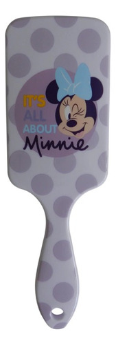 Cepillo Paleta Neumático Minnie Lunares Disney Lic Oficial