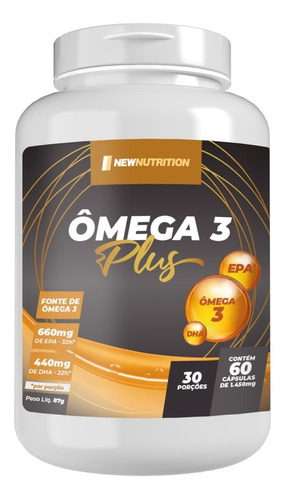 Ômega 3 Plus 60 Cápsulas Lançamento Newnutrition