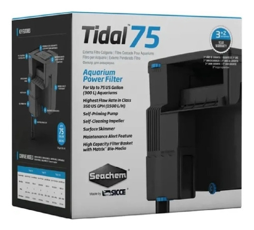 Filtro externo Hang On para acuario, 400 litros, Tidal 110 + 220 V