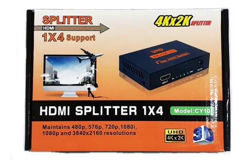 Splitter Hdmi 1 X 4 Full Ultra Hd 4k 3d