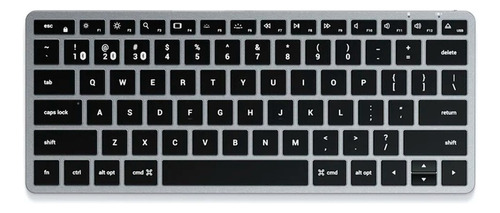 Teclado bluetooth Satechi Slim ST-BTSX1M QWERTY inglés US color gris