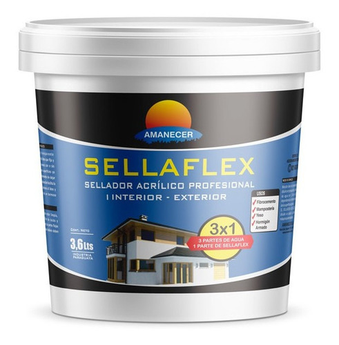 Sellaflex Fijador Sellador 3x1 Concentrado 3,6 L  | Amanecer