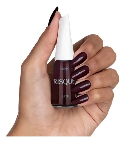 Esmalte Cremoso Risque Vinho 8ml Manicure