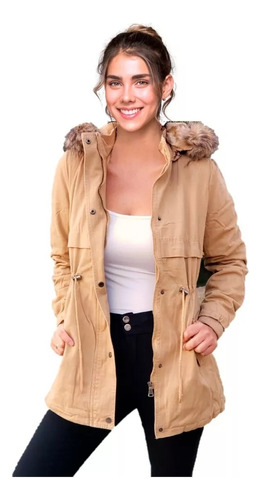 Chaqueta Gabardina Mujer. Forro Piel. S A Xxl. 6 Colores