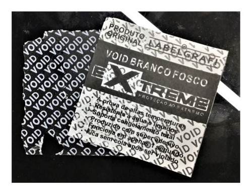 Lacre Void Branco Extreme 30x10mm Personalizado 500 Unidades