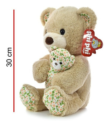 Oso Con Hijo 30cm- Original Phi Phi Toys