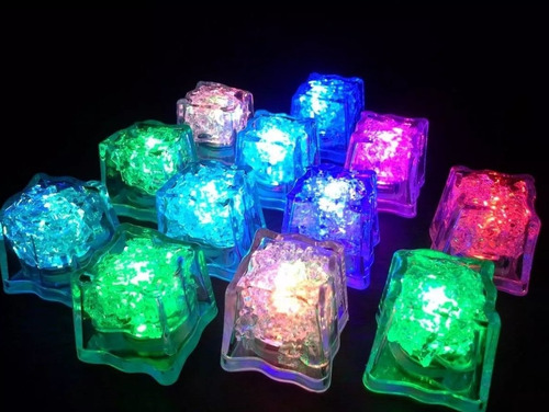550 Cubos Hielos Luz Led Sumergibles Cambio Color Automático