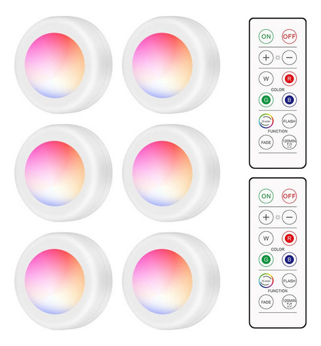 L Luz Led De Armario 16rgb Con Mando A Distancia 10 Dimmer