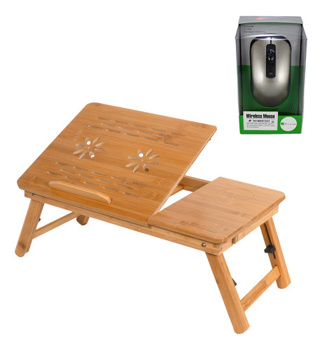 Pack Mesa Para Notebook + Mouse Inalámbrico