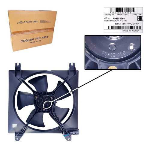 Imagen 8 de 10 de Electroventilador Principal Optra Limited Desing Original