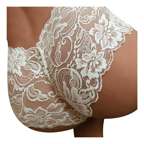Mujer Bragas Calzoncillos Encaje Melocotón Glúteos Cintura A